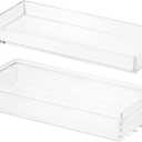 PATIKIL Acrylic Box with Lid 5.91" x 2.76" x 1.38", Clear Acrylic Display Boxes Plastic Square Cube Containers Storage Organizer for Candy Tiny Jewelry Artwork Display