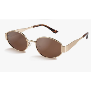 livho 2025 Trendy Oval Sunglasses - Stylish Polarized Shades for Everyday - Retro Metal Frames