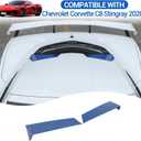 Rear Window Spoiler Trim Strips Compatible with Chevrolet Corvette C8 2020-2025, ABS Rear Trunk Upper Window Spoiler Wickers, Reduce The Wind Noise, for Coupe, 2PCS (Blue)