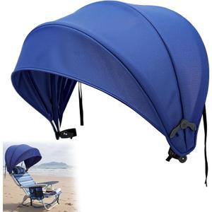 DaisyInner 1 Pcs Beach Chair Umbrella Canopy Extra Large Foldable Chair Sun Shade with Adjustable Clamp for Beach Camping Fishing Lounge Outdoor (Dark Blue)