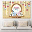 2 x Happy Grandparents Day Photo Booth Backdrop Love Grandpa and Grandma Party Decor Photography Background Wall Decoration (3.65.9ft)
