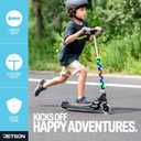 Jetson Jupiter Kids 2-Wheel Light-Up Kick Scooter, LED Lights on Handlebar, Stem, Wheels & Deck, Adjustable Handlebar, Rear Brake, Easy-Folding Mechanism, Ages 5+
