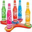 Flybar FunPark Ring Toss Game for Kids and Family, 3 Feet Tall, Includes 5 Colorful Rings, Inflatable Giant Outdoor Games for Adults and Family