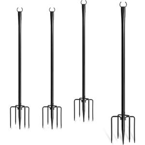 String Light Poles - Poles for String Lights | Heavy Duty Stringg Support Rod, Heavy Duty Outdoor Light Support Pole for Lawn Deck Garden Terrace Driveway Porch Balcony Backyard Fence