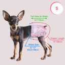 Pet Soft Disposable Dog Diapers - Female Dog Diapers with Adjustable Foam Tail Hole, Ultra Protection Puppy & Cat Diapers Wetness Indicator for Dogs in Heat or Incontinence, 50pcs (Small, Red)