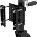 Upgraded Spoke Wheel Trailer Jack, 10" Vertical Movement, 1500 lbs, for RV, Boat, Trailer and More, Black