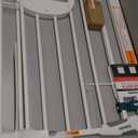 Babelio Baby Gate with Adjustable Cat Door,29-43" Auto Close Durable Pet door for Stairs,Doorways and House,Pressure Mounted,Easy Install,Effortless Walk Thru,White