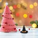 NUOBESTY 10Pcs Mini Felt Witch Hats, Wine Bottle Decor Wine Bottle Toppers Miniature Witch Hat Caps for Halloween Decor, DIY Projects, Dolls, Cupcakes (Black)