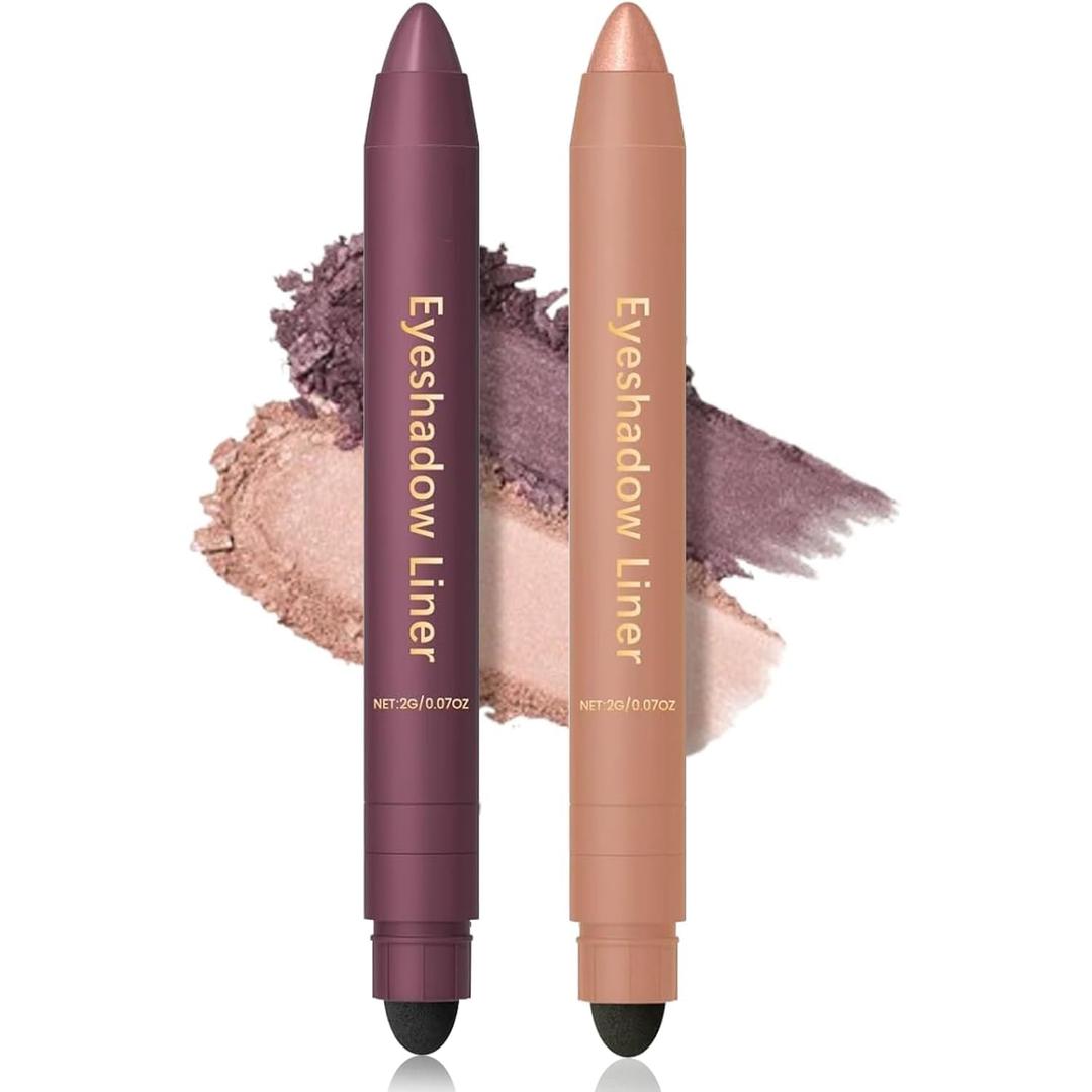 JITUIHOM Shadow Liner 2-In-1 Eyeliner & Eyeshadow Stick Duo Plum