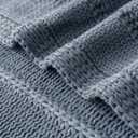 RECYCO Cable Knit Dusty Blue Throw Blanket for Couch, Super Soft Warm Cozy Decorative Knitted Throw Blanket 2.3LB for Bed, Sofa, Chair 50"x60"