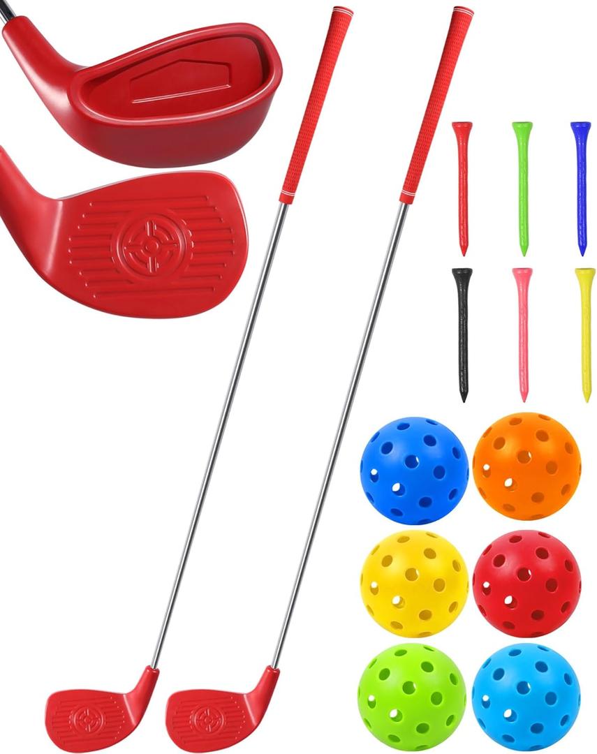 2 Pack 36" Backyard Golf Clubs Oversize Head Steel with 6 Balls & Carry Bag | Oversized 5"x3.5" head；36'' Lightweight Shaft for Adults；Durable steel