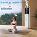 Humidifiers Large Room Bedroom with 7 Colors Light,Honovos 8L 2.1Gal Quiet Ultrasonic Cool Mist Topfill Humidifier with 360 Nozzle 3 Speed Humidistat Essential Oil Tray for Baby Home Plant Yoga Sleep