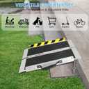 2FT Portable Wheelchair Ramp, Non-Slip Aluminum Folding Handicap Ramp, 800 LBS Capacity Door Threshold Ramps for Home Steps, Scooter Ramps for Car, Doorways, Curbs, Stairs, Cart, Wheel Chair Ramp Step
