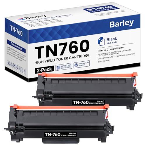 TN760 TN-760 Toner Cartridge Compatible TN760 High Yield Black Toner Cartridge Replacement for Brother TN760 TN-760 MFC-L2710DW MFC-L2750DW DCP-L2550DW Toner Printer (2-Pack).