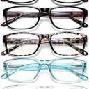 Gaoye Professional Reading Glasses for All Day - Computer Readers with Blue Light Protection - Value Pack 2