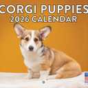 Corgi Puppy Calendar 2026 Wall Monthly Corgis Gifts For Corgi Lovers Women Men Mom Dad | American Made In The USA
