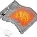 USB Heating Pad, 5V 3A Fast Heating with 3 Heat Settings & Auto Off, Travel Heating Pad for Neck, Shoulder, Back,Knee & Period Cramps. 12"x16" Fleece Heated Pad with USB-A to USB-C Cable, Grey