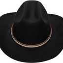 Pro Cella Felt Women Cowboy Hat (4 Black)
