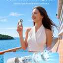 Gaiatop Portable Handheld Mini Fan, 6 Speeds 16900 RPM High Velocity Personal Fan with LED Display, USB Rechargeable, Mini Fan with Lanyard for Makeup, Travel, Outdoor Fan for Women Girl Gift, White