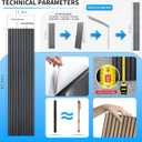 2 Packs 3D Wall Panels Peel and Stick | Wall Panels for Interior Wall Decor | Self Adhesive Sound Absorbing Planks | Acoustic Wood Slat Wall Panels | 94.48 * 11.80in | 0.4" Depth | Dark Walnut