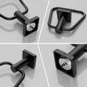 DUKWIN Towel Ring for Bathroom, Matte Black Hand Towel Holder 304 Stainless Steel Towel Racks, Modern Wall-Mounted Towel Hanger for Bathroom, Kitchen