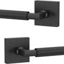 Asidrama 4 Pack Black Dummy Door Handles, Non-Turning Decorative Door Lever with Door Knobs for Closet, French Double Doors, Pantry & Interior Push/Pull Use