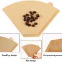 Mongdio #4 Cone Coffee Filters 8-12 Cups, Disposable Coffee Filters, Natural Unbleached Coffee Filters for Drip and Pour Over Coffee Maker - 200 Count