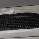 Wireless Keyboard and Mouse Combo  Ergonomic Wave Key, Built-in Leather Soft Palm Rest, 2.4G Full Size, 6-Button Mouse with 4-Level DPI, Dual USB-A/USB-C, MA12 for Windows & macOS Compatible- SABLUTE