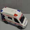 MSKOLER Play Ambulance Toy for Kids 3 4 5 6 7 8 Years Old - Friction Powered Truck with Light and Sound, Carrier Vehicle with Figures Toys, Gifts for Boys Girls Age 3-12