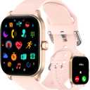 Smart Watch (Answer/Make Call), 1.85" Smartwatch for Android Phones and iPhone with Heart Rate,Sleep Monitor,Pedometer, 100+Sports Fitness Watch, IP68 Waterproof Fitness Tracker for Men Women (Light Pink)