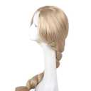 yuehong 47 inch Long Blonde Braided Wig Anime Weaving Wigs Heat Resistant Synthetic Fibers Costume Hair