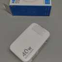 4-in-1 Retractable Gan Wall Charger Plug for iPhone 17 USB C,Travel Essentials Brick Multiport,3ft Lightening+ Type C Cables,40W Fast Charging Foldable Block for iPhone 17 Pro/16/15/14/13,iPad,Galaxy