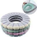 4Pcs Soft Toilet Seat Cover Pads Thicker Warmer Stretchable Washable Cloth Toilet Fits All Oval Toilet Seats