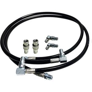 45'' Hydraulic Power Angle Hose & Fittings Kit Compatible with E47 Meyer Snow Plow Snowplow Hoses Blade