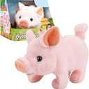 Liberty Imports My Pet Pig, Electronic Plush Piggy Toy Piglet that Walks, Wags Tail, Wiggles Nose, and Makes Oink Sounds for Kids, Boys, Girls
