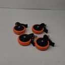 Caster Wheels Heavy Duty 5 Inch Stem Caster 2400Lbs, Threaded Stem Casters 1/2"-13 x 1(Stem Diameter 1/2", Stem Length 1"), Safety Locking Caster Set of 4, Industrial Castor Wheels for Cart,Furniture