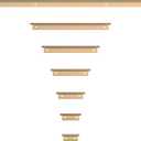 4 x Richelieu Hardware BP989880CHBRZ Lincoln Collection 3 1/8-inch (80 mm) Center-to-Center Brushed Champagne Bronze Modern Cabinet and Drawer Edge Pull Handle for Kitchen, Bathroom, and Furniture