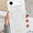 SCORPIFY for iPhone 17 Air Case [Compatible with MagSafe] with Colorful Pearl Aurora Spine Design, Cute Clear Magnetic Phone Cover for Women Girls and Men,Bumper with Mother of Pearl Shell Pattern