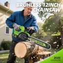 Electric Chainsaw Cordless, 12" Electric Chain Saws, 20V Battery Power Chain Saw, Mini Cordless Chainsaw with 4.0Ah Battery and Charger