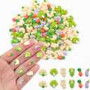 200 Pieces Tiny Vegetable for Dollhouse Miniatures Resin Food for Crafts Mini Vegetable Decor for Dollhouse Mini Kitchen Fairy Garden Micro Landscaping Decoration