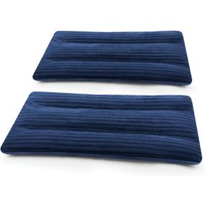 Mini Microwave Heating Pad - 2 Pack, Moist Heat Pack Pillow Warm Compress for Neck, Shoulders, Knee, Wrist, Abdomen (Dark Blue)