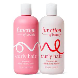 Function of Beauty Curly Hair Shampoo & Conditioner Set - Sulfate-Free Shampoo & Conditioner Duo for Natural Curls & Bounce - Curl Defining, Hydrating & Moisturizing - Dry & Dull Hair Care Products (11 Fl Oz (Pack of 2))