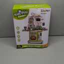 Play Kitchen Set, Kids Kitchen Playset with Realistic Sound & Light, Cooking Stove, Sink, Play Food and Accessories, 57 Pcs Kitchen Toys Gifts for Toddlers 2-4 3-5 Boys Girls (Green)