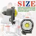 Dishwasher Drain Pump Fit for Whirl-pool WDF560SAFM2 WDF520PADW WDT720PADB2 WDTA50SAHZ0 WDT730PAHZ0 WDF520PADB3 WDT970SAHZ0 WDT710PAHZ1 WDT970SAHV0 WDT720PADM2 WDT750SAHZ0 WDP350PAAW5 WDF330PAHT0