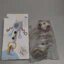 Montessori Baby Toys 12-18 Months, 5 in 1 Baby Rattles Teethers Press Pull Spinner Toy to Build Baby Fine Motor Skills, Baby Teething Toys 6-12 Months, Sensory Toys with Soft Textures Newborn Gift