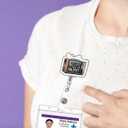 2 x Funny Nurse Badge Reel, Please Be Patient with Me RN Badge Buddy, Cute ID Work Badge Holder with Retractable Alligator Clip for Nurses RN EN Doctor Paramedic Teachers Medical Office Womens