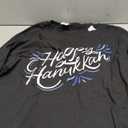 Happy Hanukkah in black Long Sleeve TShirt, L