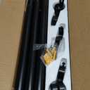 ZMTECH Flag Pole - Upgraded Bracket, 6 FT Stainless Steel Flag Poles for Outside House, Residential or Commerical, Tangle Free Flag Pole Kit for American Flag (Without Flag, Black)