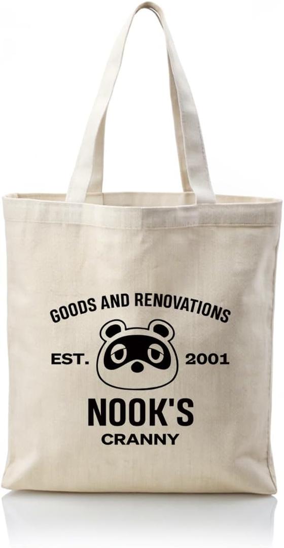 WDSXWH Racoons Character Tote Bag, Reusable Tote Shoulder Bag Casual, Merchandise Inspired Totes Bags, Funny Cartoon Character Fans Canvas Totes Bags