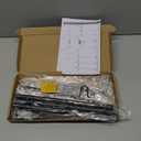 Auledio Adjustable Over The Door Triple Towel Rack with Hooks,Black